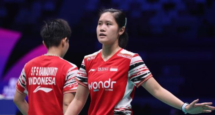 Pasangan Amallia Cahaya Pratiwi/Siti Fadia Silva Ramadhanti. Foto-dok. PBSI