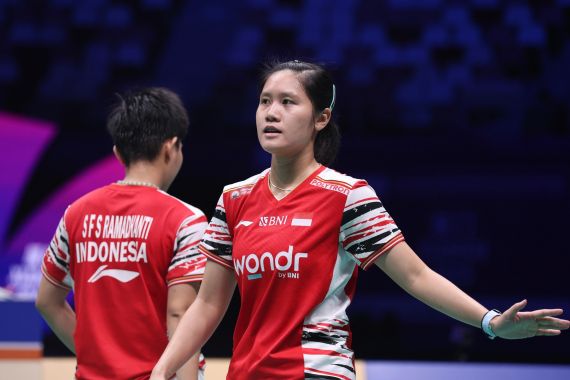 Pasangan Amallia Cahaya Pratiwi/Siti Fadia Silva Ramadhanti. Foto-dok. PBSI