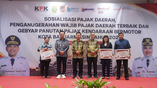 Sosialisasi Pajak Daerah, Penganugerahan Wajib Pajak Daerah Terbaik, dan Gebyar Panutan Pajak Kendaraan Bermotor yang dilaksanakan oleh BPKPAD Banjarmasin. Foto-dok.Diskominfo Banjarmasin