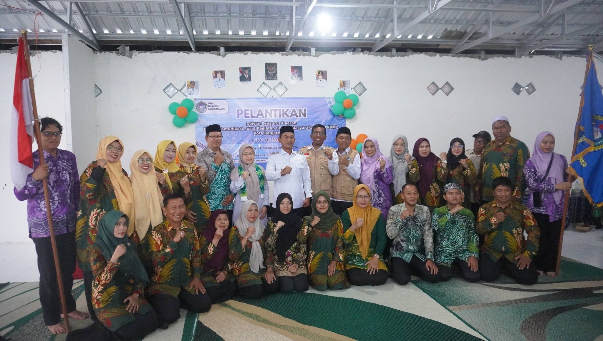 Wali Kota Banjarmasin, H. M. Yamin HR menghadiri pelantikan Dewan Pengurus Daerah (DPD) Forum Komunikasi Pusat Kegiatan Belajar Masyarakat (FK PKBM) Kota Banjarmasin. Foto-Prokom-Bjm