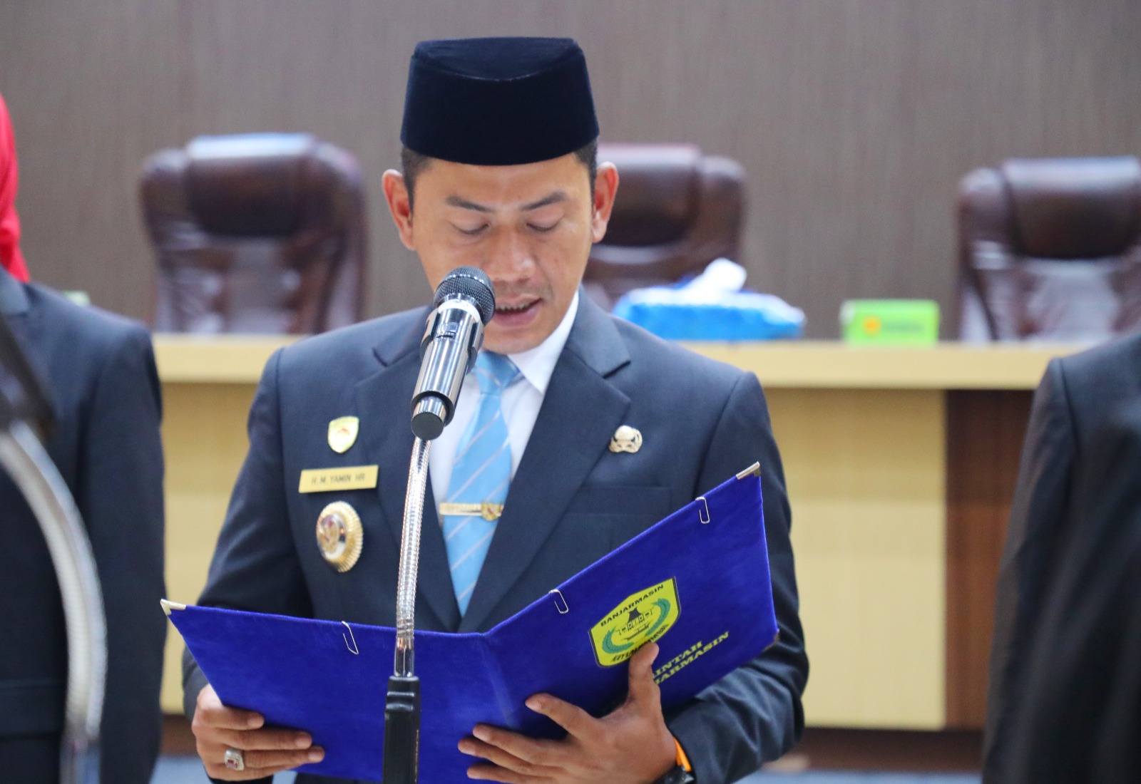 Wali kota Banjarmasin, HM. Yamin. Foto-Prokom-Bjm