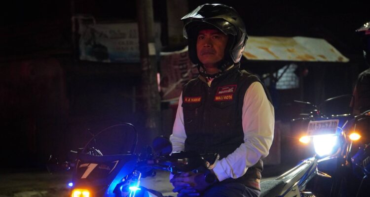 Wali kota Banjarmasin, HM Yamin berkeliling kota memonitoring kantibmas di kota Banjarmasin. Foto-Prokom