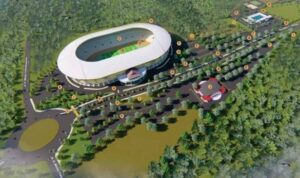 Rendering masterplan Stadion Internasional di Kalsel. Foto-MC Kalsel