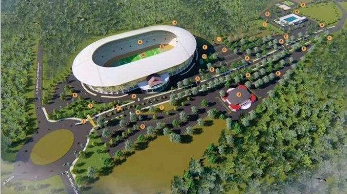 Rendering masterplan Stadion Internasional di Kalsel. Foto-MC Kalsel