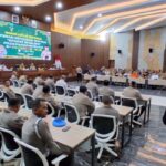 Rakor lintas sektoral yang dihadiri Ketua DPRD, Wakajati, Gubernur Kalimantan Selatan, Danrem, Danlanal, Danlanud, Kabinda, serta instansi terkait dalam rangka pelaksanaan Operasi Ketupat pada mudik Lebaran 2026. Foto-Mc Kalsel