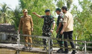 Pemerintah Kota Banjarmasin bersama TNI wujudkan melalui peletakan batu pertama pembangunan Jembatan Garuda di Kelurahan Basirih, Kecamatan Banjarmasin Selatan, Senin (06/04/2026). Foto-Istimewa.