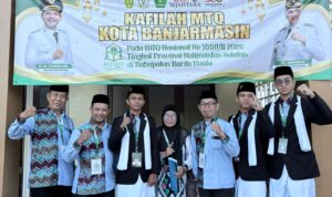 Anggota kafilah Banjarmasin mengikuti Musabaqah Tilawatil Qur'an Nasional (MTQN) XXXVII Tingkat Provinsi Kalimantan Selatan Tahun 2026. Foto-El Muhammad