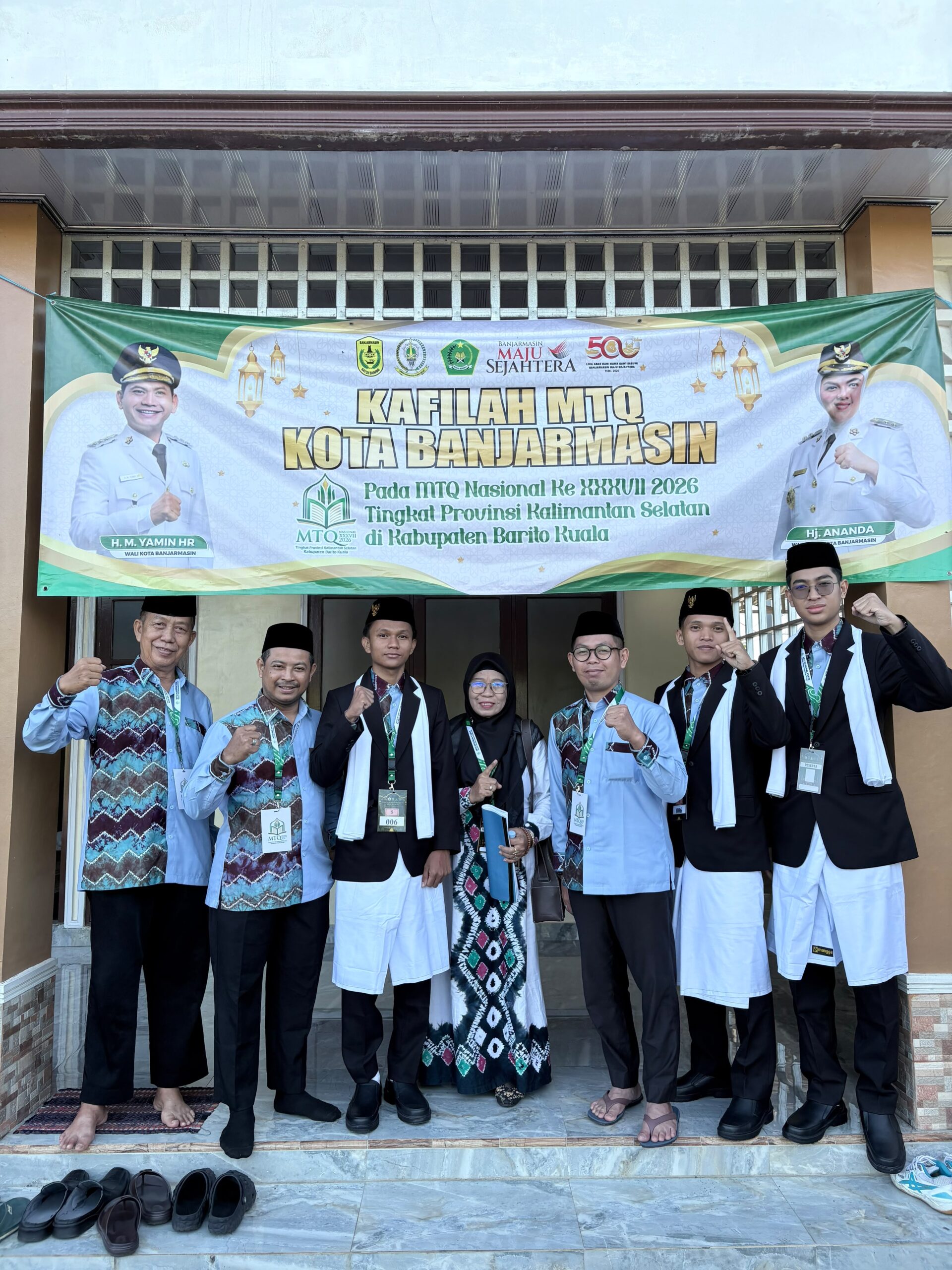 Anggota kafilah Banjarmasin mengikuti Musabaqah Tilawatil Qur'an Nasional (MTQN) XXXVII Tingkat Provinsi Kalimantan Selatan Tahun 2026. Foto-El Muhammad