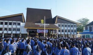 Peringatan Hari Lahir Pancasila di halaman Balai Kota Banjarmasin. Foto-dok. Istimewa