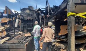 Sisa puing kebakaran kawasan Pasar Lima Banjarmasin. Foto-dok Istimewa